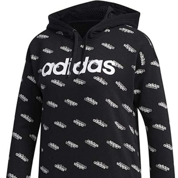 🆕adidas Women's Favorites Hoodie, X-Small - Black/White, Authentic, NWT - Picture 3 of 6